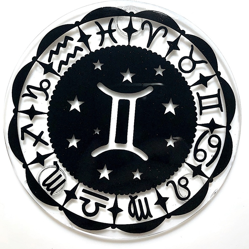 ✨Handmade✨♊️ Gemini Coaster set of 4 - Picture 5 of 8